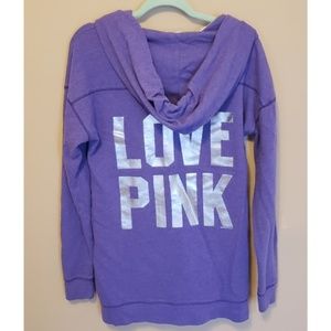 VS PINK oversized full zip-up